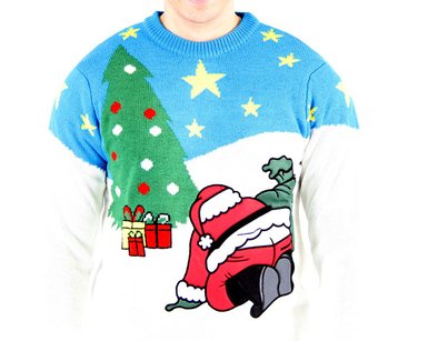 Santas Butt Crack Ugly Christmas Sweater