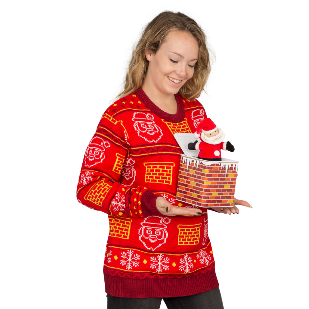 3D Jack in the box Christmas sweater